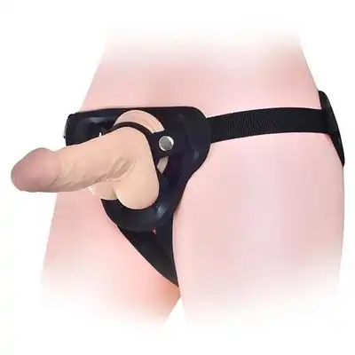 LoveToy - Orgasm Cozy Harness 4 - uniwersalny strap-on. W zestawie 4 ringi o rożnej średnicy! 
