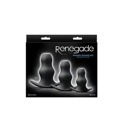 NS Novelties - Renegade Peeker Kit Black. Zestaw plugów z tunelem. Zapewnij dreszczyk emocji podczas analnych zabaw.