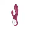 Satisfyer - Heated Affair Berry - podgrzewany wibrator z opcją stymulacji łechtaczki oraz punktu G!