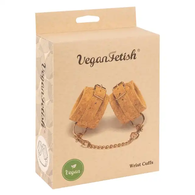 Vegan Fetish - Wrist Cuffs. Wegańskie kajdanki na ręce. Zniewalanie w wegańskim stylu. Idealny prezent do butelki wina.