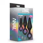 Blush - Anal Adventures Platinum Loop Plug Kit. Zestaw plugów analnych z pierścieniami. Dostarcz sobie przyjemności wyłącznie przy pomocy palca.