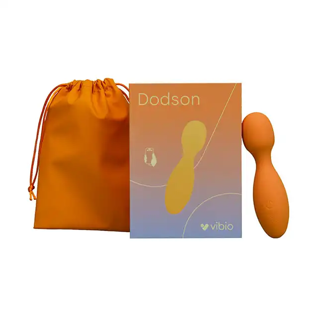 Vibio - Dodson Mini Wand Vibrator Orange. Luksusowy mini wibrator z różdżką. Wszechstronny kształt dla każdego.