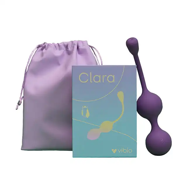 Vibio - Clara Vibrating Kegel Balls Purple. Wibrujące kulki gejszy na aplikację. Idealna zabawka na każdą okazję.