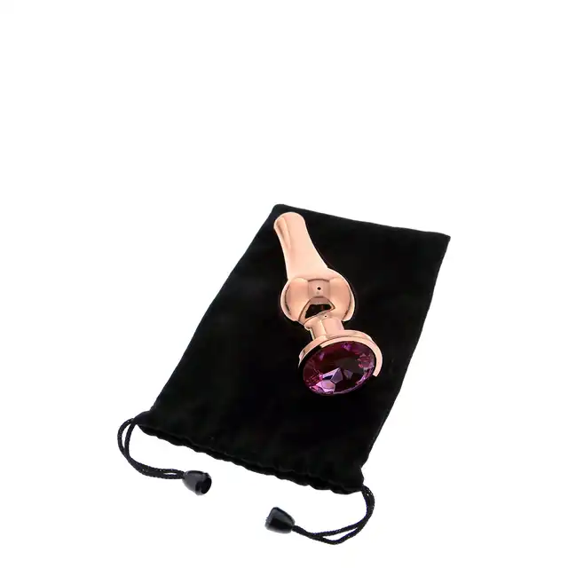Dream Toys - Gleaming Love Pleasure Set Rose Gold. Różowo-złoty, smukły zestaw treningowy plugów analnych z kryształkami.