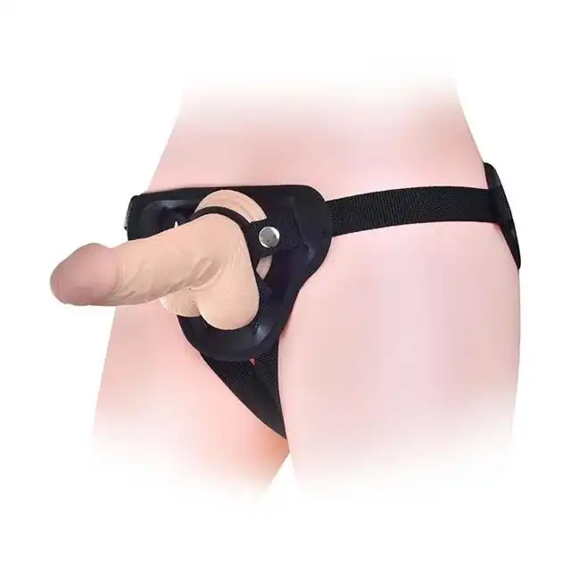 LoveToy - Orgasm Cozy Harness 4 - uniwersalny strap-on. W zestawie 4 ringi o rożnej średnicy! 