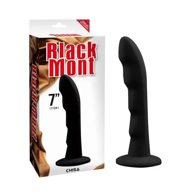 Black Mont - Cavelier Plug 7" Black - czarne dildo analne z mocną przyssawką. Przyjemność gwarantowana