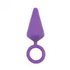 SweetBreeze - Candy Plug M Purple. Plug analny z uroczym serduszkiem i wygodnym uchwytem 