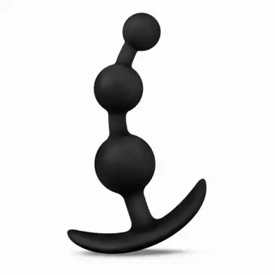 Anal Adventures - Small Anal Beads 11 cm. Profilowane małe koraliki analne w formie wtyczki. Silikon utwardzany platyną 