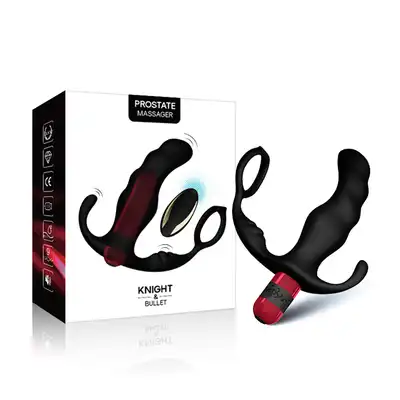 FEELZTOYS - Knight Black Prostate Massager. Ergonomiczny kształt, niezwykły komfort i prążkowana końcówka dla jeszcze większych doznań
