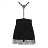 Obsessive -Chiccanta babydoll i stringi czarna S/M. Mega kobieca koszulka z ozdobnym serduszkiem na plecach. Mega sale!