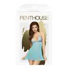 Penthouse - Bedtime Story S/M Blue. Błękitna, subtelna koszulka typu BabyDoll z koronkowym stanikiem.