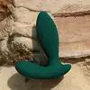 Vibio - Rivera Vibrating Anal Plug Green. Wibrująca wtyczka analna z obracającymi się koralikami u podstawy. Podwójna analna przyjemność.