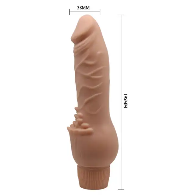 Baile - Barbara Soft Skin 19,5 cm. Realistyczny wibrator z miękkiej cyberskóry, świetne tekstury 