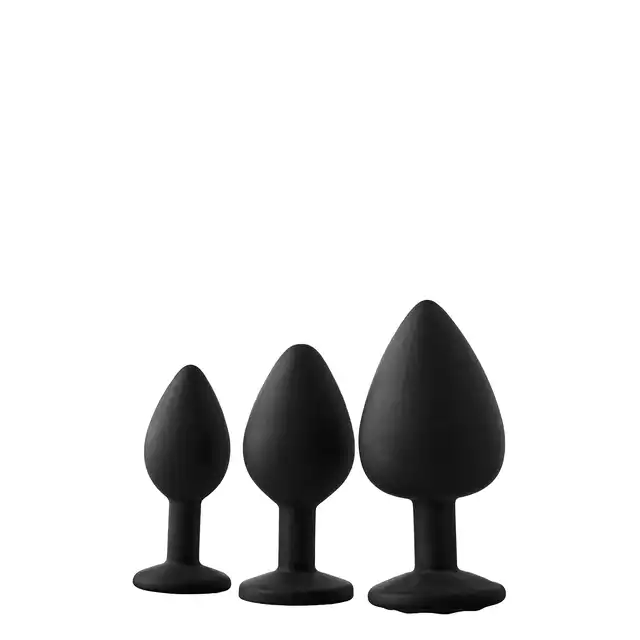 DreamToys - Fantastic Anal Training Kit Red Stone. Zestaw plugów analnych z czerwonymi kryształkami. Zabłyśnij przed swoim partnerem.