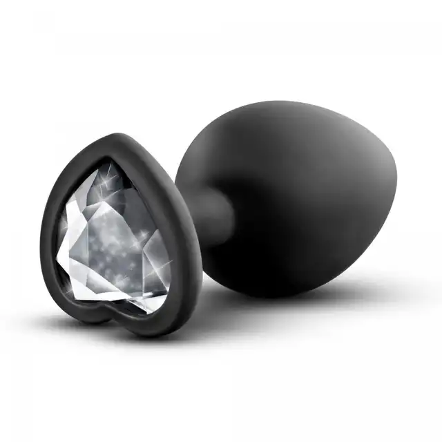 Temptasia - Bling Plug Small Black. Mały silikonowy plug ze srebrnym kryształkiem w podstawie. Zabłyśnij przed partnerem