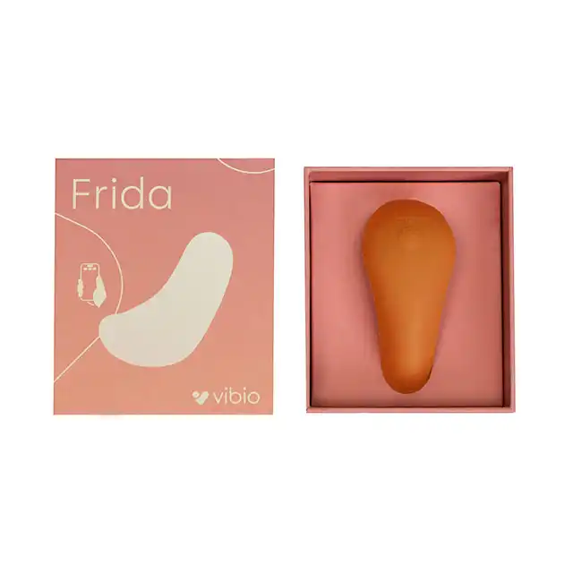Vibio - Frida Lay-On Vibrator Peach. Luksusowy wibrator na aplikację. Dopasowujący się specjalnie do Twoich miejsc specjalnych.