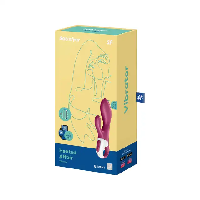 Satisfyer - Heated Affair Berry - podgrzewany wibrator z opcją stymulacji łechtaczki oraz punktu G!