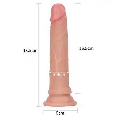 Lovetoy - 7" Nature Cock Flesh. Elastyczne i realistyczne dildo z mocną przyssawką. 
