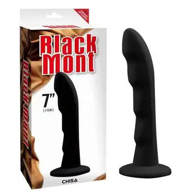 Black Mont - Cavelier Plug 7" Black - czarne dildo analne z mocną przyssawką. Przyjemność gwarantowana