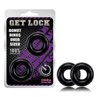 Chisa - Get Lock Donut Rings. Zestaw 2 elastycznych ringów erekcyjnych