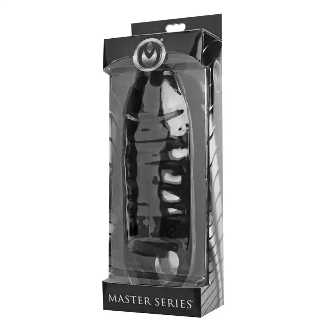 Master Series - Black Mamba XL. Czarna przedłużka na penisa, wydłużenie erekcji i penisa gwarantowane