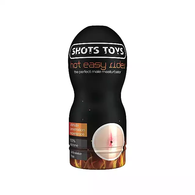 ShotsToys -  Easy Rider Hot Anus. Realistyczny masturbator z efektem grzania z koncówką w kształcie anusa. Analna, ognista przyjemność. Mega sale!