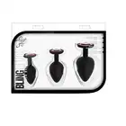 Luxe - Bling Plugs Training Kit Red. Najlepszy zestaw czarnych wtyczek analnych. Sam zdecyduj na co Cię stać.