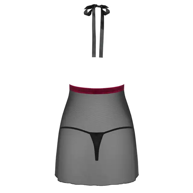 Obsessive - Rossita babydoll L/XL. Elegancka koszulka z welurowym paseczkiem. Mega sale!