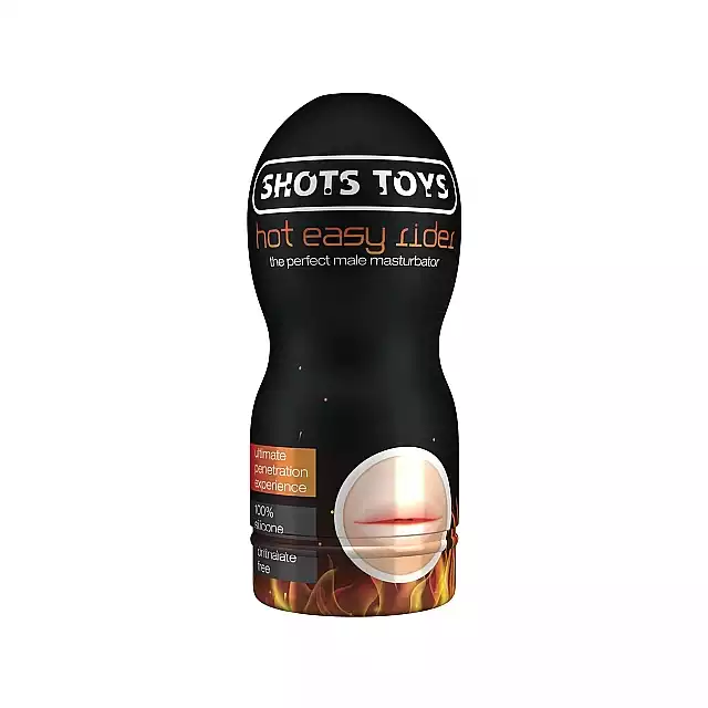 ShotsToys -Easy Rider Hot Mouth. Top Produkt! Realistyczny masturbator z efektem grzania z koncówką w kształcie ust. Oralna, ognista przyjemność