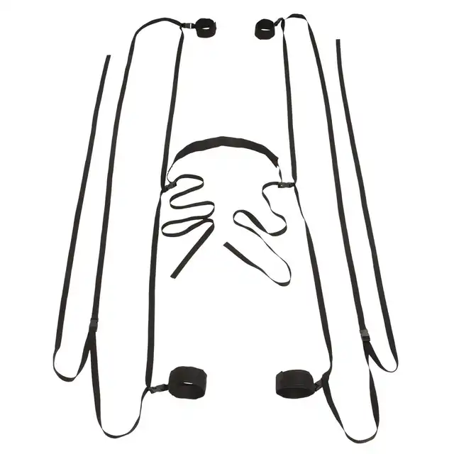 Bad Kitty - Door &amp; Bed Restrains. Zestaw, którym możesz przymocować partnera do drzwi lub łóżka. Uniwersalny zestaw do zniewalania.