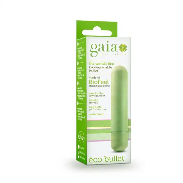Blush - Gaia Eco Bullet Vibrator. Mini wibrator pocisk. Troszcz się o swoje potrzeby seksualne i naturę