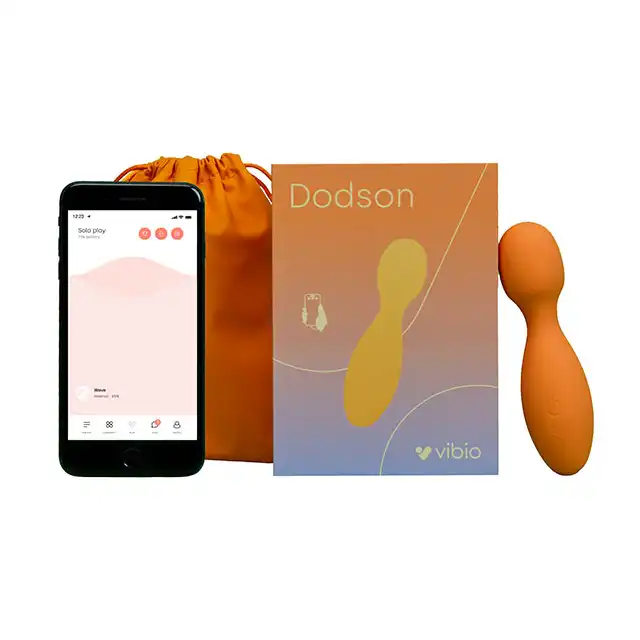 Vibio - Dodson Mini Wand Vibrator Orange. Luksusowy mini wibrator z różdżką. Wszechstronny kształt dla każdego.