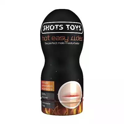 ShotsToys -Easy Rider Hot Mouth. Top Produkt! Realistyczny masturbator z efektem grzania z koncówką w kształcie ust. Oralna, ognista przyjemność