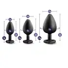 Luxe - Bling Plugs Training Kit Black. Najlepszy zestaw czarnych wtyczek analnych. Sam zdecyduj na co Cię stać. Mega sale!
