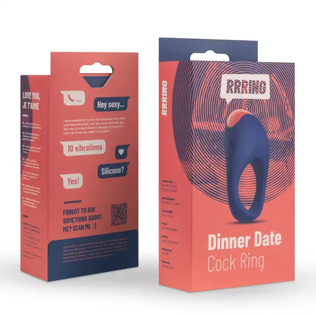 FeelzToys - Rrring Dinner Night Cock Ring. Wibrujący ring na penisa, o idealnie stymulującym kształcie.