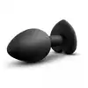 Temptasia - Bling Plug Small Black. Mały silikonowy plug ze srebrnym kryształkiem w podstawie. Zabłyśnij przed partnerem