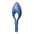Satisfyer - Bullseye Blue - regulowany, niebieski ring na penisa. Mocniejsza erekcja gwarantowana