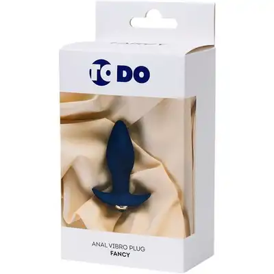ToDo - Fancy Anal Vibro Plug - wibrujący plug analny w elektryzującym, niebieskim kolorze 