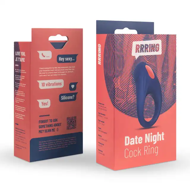 FeelzToys - Rrring Date Night Cock Ring. Wibrujący, szafirowy ring na penisa. Genialna dodatkowa stymulacja. Przekonaj się.