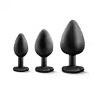 Luxe - Bling Plugs Training Kit Red. Najlepszy zestaw czarnych wtyczek analnych. Sam zdecyduj na co Cię stać.