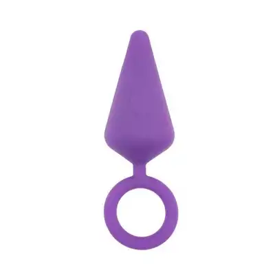 SweetBreeze - Candy Plug M Purple. Plug analny z uroczym serduszkiem i wygodnym uchwytem 