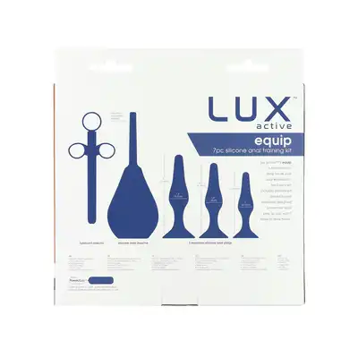 Lux Active - Equip Anal Plug Training Kit. Idealny zestaw do rozpoczęcia przygody z analnymi przygodami. Wszystko czego potrzebujesz w jednym zestawie.