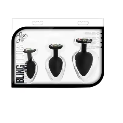 Luxe - Bling Plugs Training Kit Black. Najlepszy zestaw czarnych wtyczek analnych. Sam zdecyduj na co Cię stać. Mega sale!