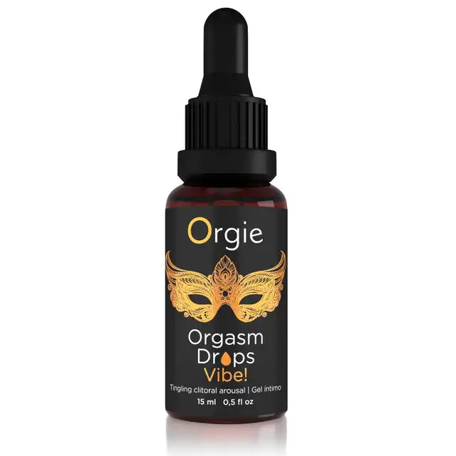 Orgie - Orgasm Drops Vibe Peach 15 ml. Brzoskwiniowy, rozgrzewający żel do łechtaczki. Wzmacnia apetyt na miłość