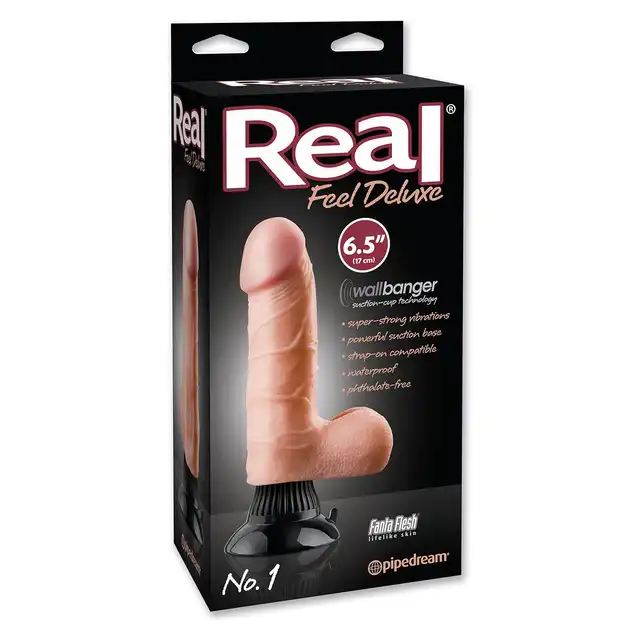 Pipedream - Real Feel No.1 Deluxe 14 cm . Ultrarealistyczny wibrator z przyssawką oraz funkcją strap-on 