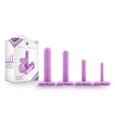 Blush - Wellness Dilator Kit. Zestaw rozszerzaczy pochwy z silikonu platynowego. Komfortowo przygotowują na większy rozmiar. 
