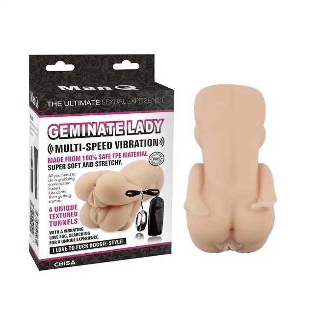 Man'Q - Lady Double Vibro. Dwie kobiety, 4 dziurki. Mega masturbator  z wibracjami 
