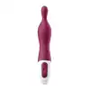 Satisfyer - Heated Affair Berry - podgrzewany wibrator z opcją stymulacji łechtaczki oraz punktu G!
