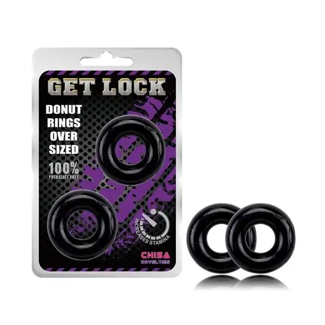 Chisa - Get Lock Donut Rings. Zestaw 2 elastycznych ringów erekcyjnych