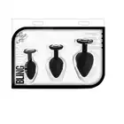 Luxe - Bling Plugs Training Kit Black. Najlepszy zestaw czarnych wtyczek analnych. Sam zdecyduj na co Cię stać. Mega sale!